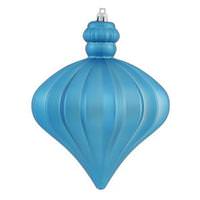 Vickerman 5.5" Turquoise Shiny Matte Onion Ornament