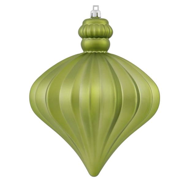 5.5" Lime Shiny Matte Onion Ornament