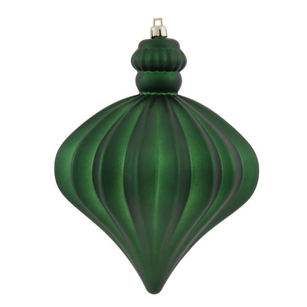 5.5" Emerald Shiny Matte Onion Ornament