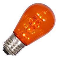 Vickerman S14 Medium Screw Base Amber Transparent LED