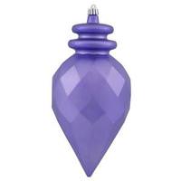 Vickerman 9.5" Purple Shiny Matte Faceted Finial Ornament