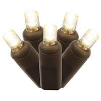 View 50 Light 25' Brown Wire Warm White Wide Angle LED Lights