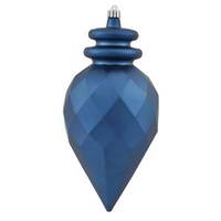 Vickerman 9.5" Sea Blue Shiny Matte Faceted Finial Ornament