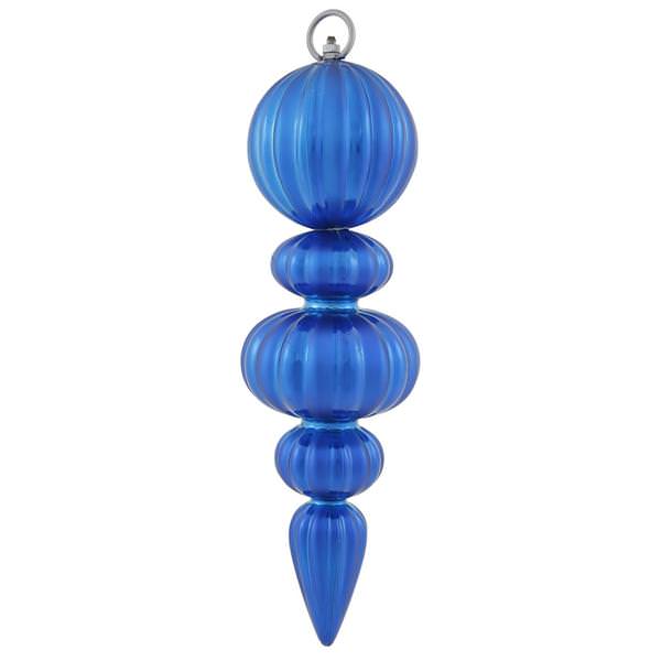13.5" Blue Matte Ball Finial Ornament