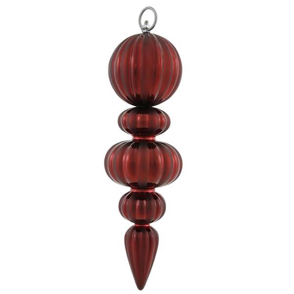 13.5" Burgundy Matte Ball Finial Ornament