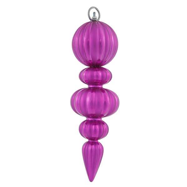 13.5" Magenta Matte Ball Finial Ornament