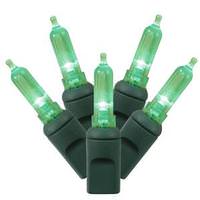 View 50 Light 25' Green Wire Green Italian LED Miniature String with 6" Spacing