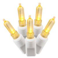 View 50 Light 25' White Wire Yellow Italian LED Miniature String with 6" Spacing