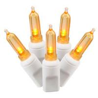 Vickerman 50 Light 25' White Wire Orange Italian LED Miniature String with 6" Spacing