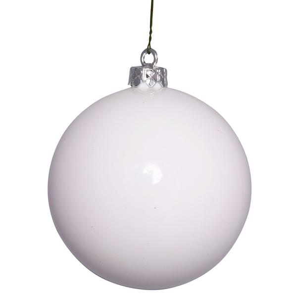 2.75" White Shiny Ball Ornament (12 pack)