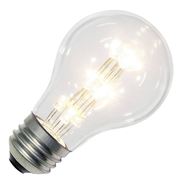 1 watt 120 volt A19 Medium Screw 2700K Warm White LED