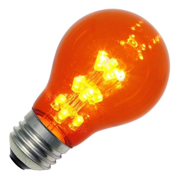 1 watt 120 volt A19 Medium Screw Amber LED