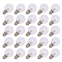 Vickerman .9 watt G50 Transparent Warm White LED Intermediate Screw Base Dimmable (25 pack)