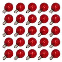 Vickerman .9 watt G50 Transparent Red LED Intermediate Screw Base (25 pack)