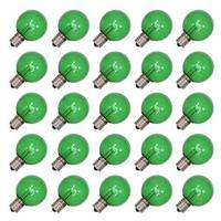 Vickerman .9 watt G50 Transparent Green LED Intermediate Screw Base (25 pack)