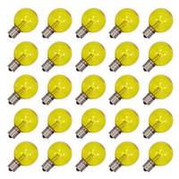 View .9 watt G50 Transparent Yellow LED Intermediate Screw Base (25 pack)