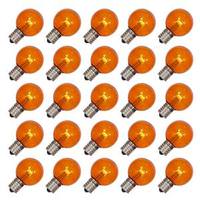 Vickerman .9 watt G50 Transparent Amber LED Intermediate Screw Base (25 pack)
