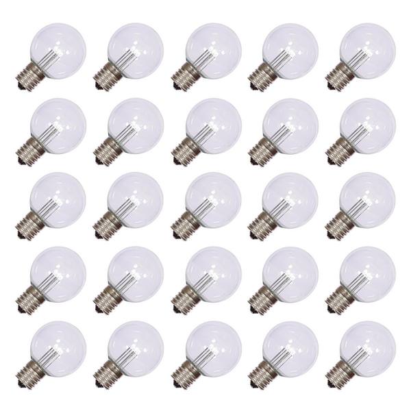 .9 watt G50 Pure White LED Intermediate Screw Base (25 pack)
