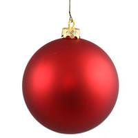 View 3" Red Matte Ball Ornament (12 pack)