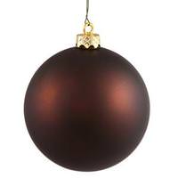 Vickerman 3" Chocolate Matte Ball Ornament (12 pack)