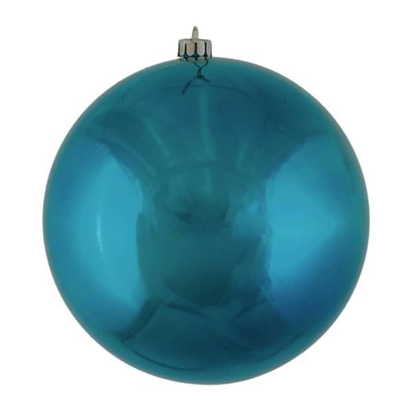 3" Sea Blue Shiny Ball Ornament (12 pack)
