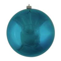 View 3" Sea Blue Shiny Ball Ornament (12 pack)