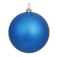 Vickerman 4" Blue Matte Ball Ornament (6 pack)