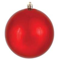 View 4" Red Shiny Ball Ornament (6 pack)