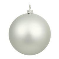 View 4" Silver Matte Ball Ornament (6 pack)