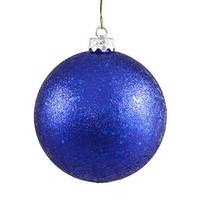 View 4" Cobalt Sequin Ball Ornament (6 pack)