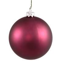 View 4" Plum Matte Ball Ornament (6 pack)
