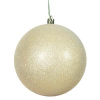 Vickerman 4" Champagne Sequin Ball Ornament (6 pack)
