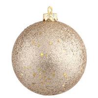 View 4" Champagne Sequin Ball Ornament (6 pack)