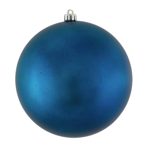 4" Sea Blue Matte Ball Ornament (6 pack)