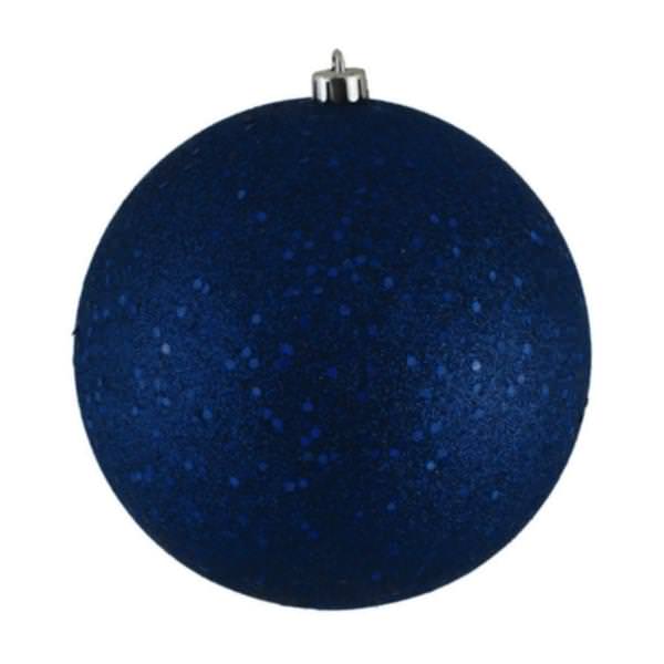 4" Sea Blue Sequin Ball Ornament (6 pack)