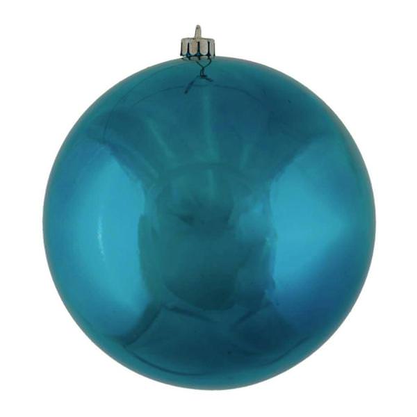 4.75" Sea Blue Shiny Ball Ornament (4 pack)