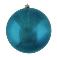 View 4.75" Sea Blue Shiny Ball Ornament (4 pack)