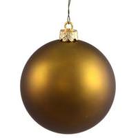Vickerman 4.75" Olive Matte Ball Ornament (4 pack)