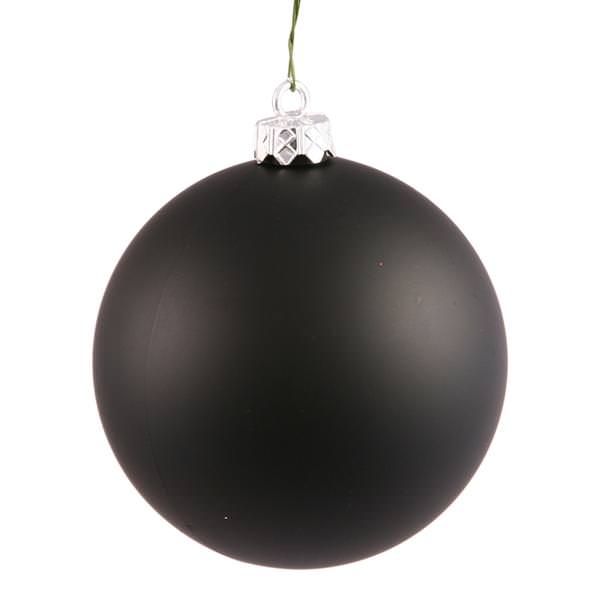 4.75" Black Matte Ball Ornament (4 pack)