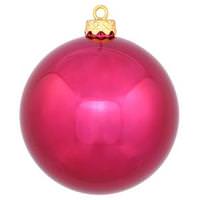 View 4.75" Wine Shiny Finish Ball Ornament (4 pack)