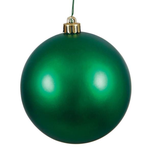 4.75" Emerald Matte Ball Ornament (set of 4)
