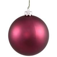 Vickerman 4.75" Plum Matte Finish Ball Ornament (4 pack)