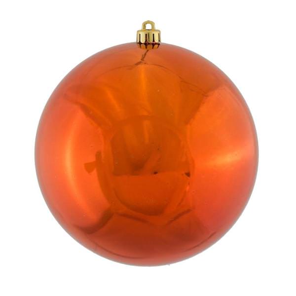 4.75" Copper Shiny Finish Ball Ornament (4 pack)