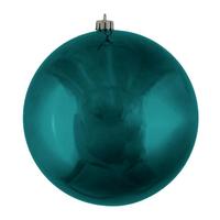 View 4.75" Sea Blue Shiny Ball Ornament (4 pack)