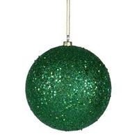 View 6" Green Sequin Ball Ornament (4 pack)