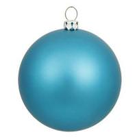 Vickerman 6" Turquoise Matte Ball Ornament (4 pack)