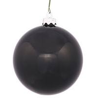 View 6" Black Shiny Ball Ornament (4 pack)