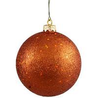 View 6" Burnished Orange Sequin Ball Ornament (4 pack)