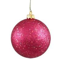 Vickerman 6" Wine Sequin Ball Ornament (4 pack)