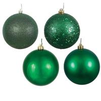 View 6" Emerald Ball Ornaments (4 pack)